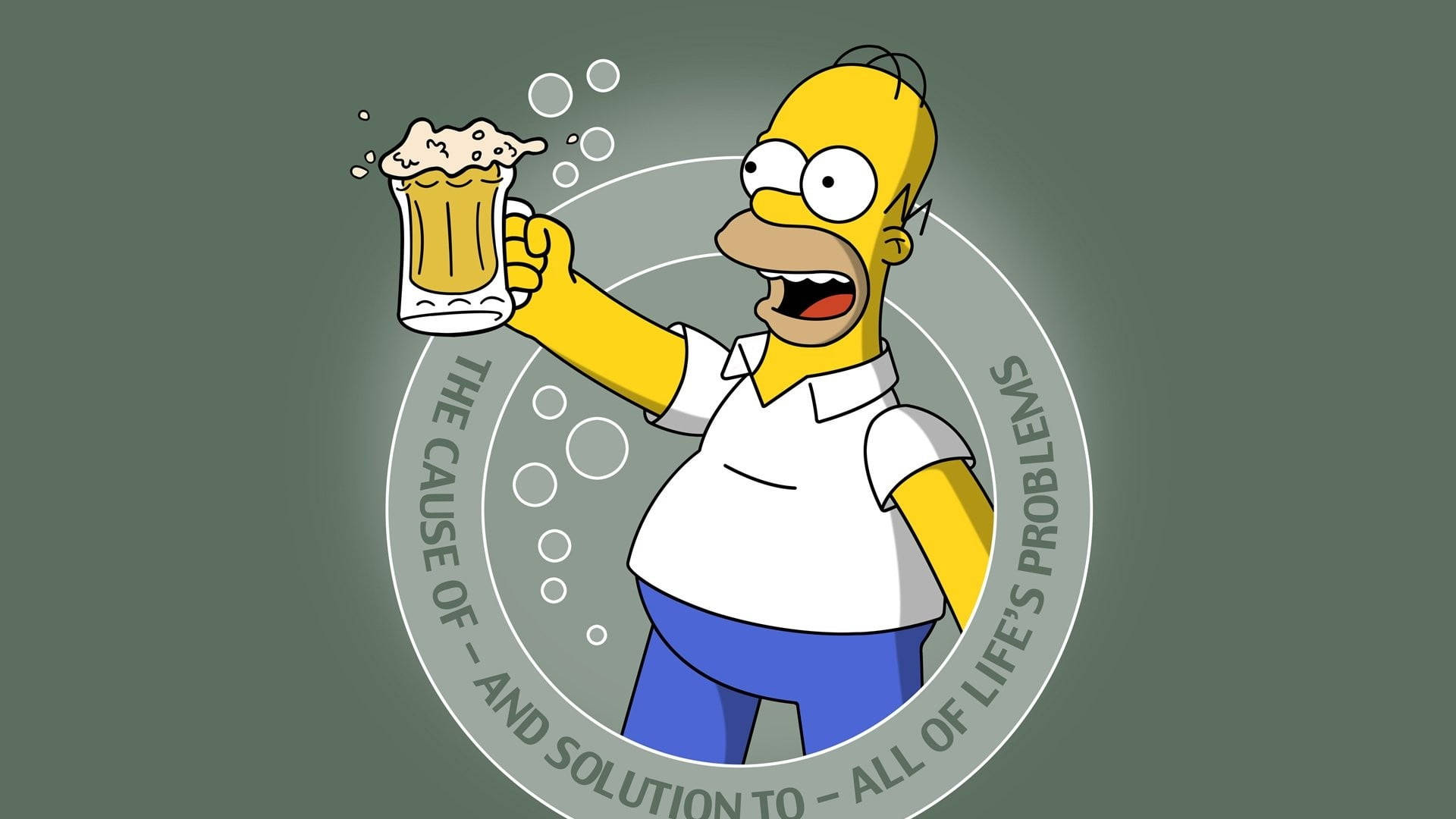 Homer Simpson Drinking Alcohol Background