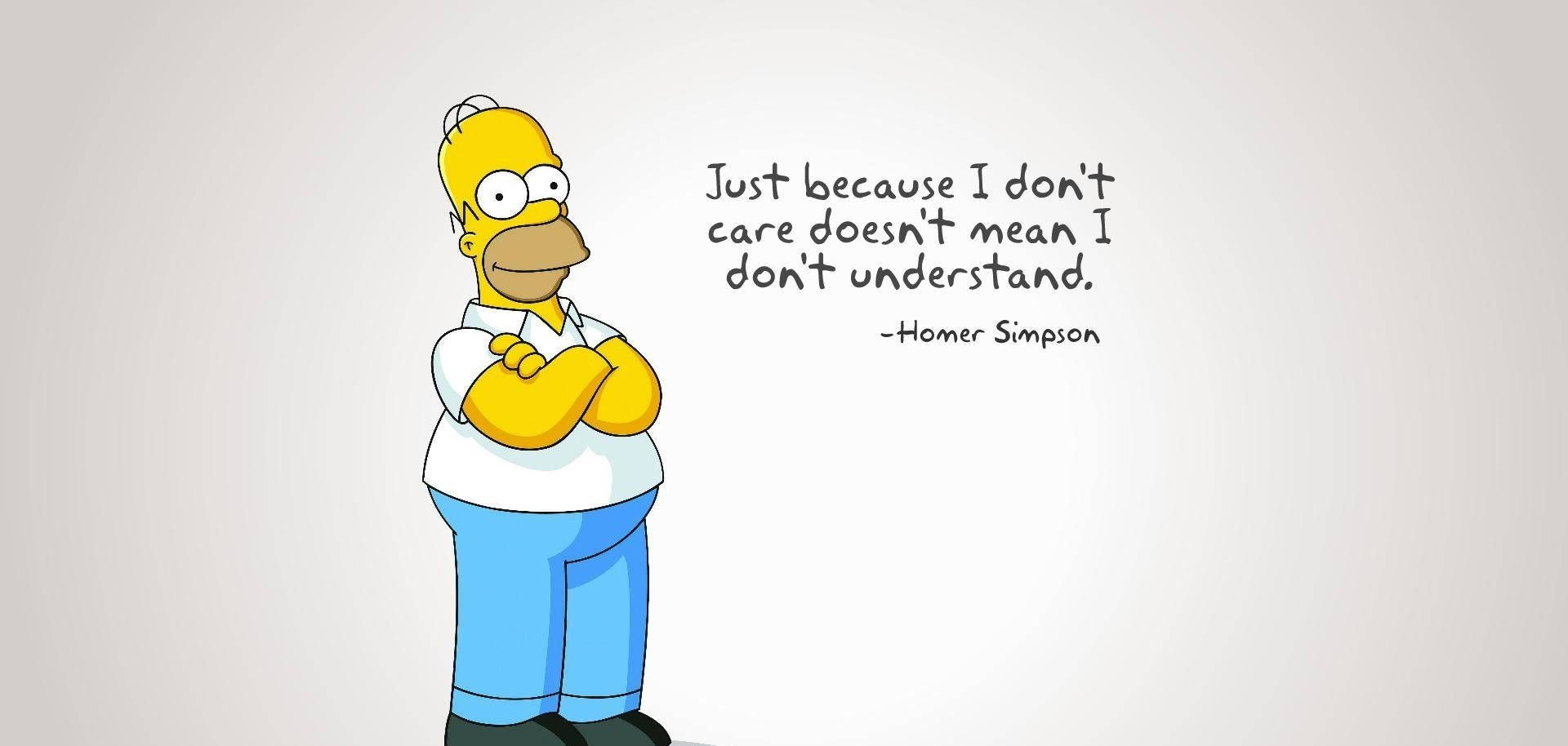 Homer Simpson Funny And Meaningful Quote Background