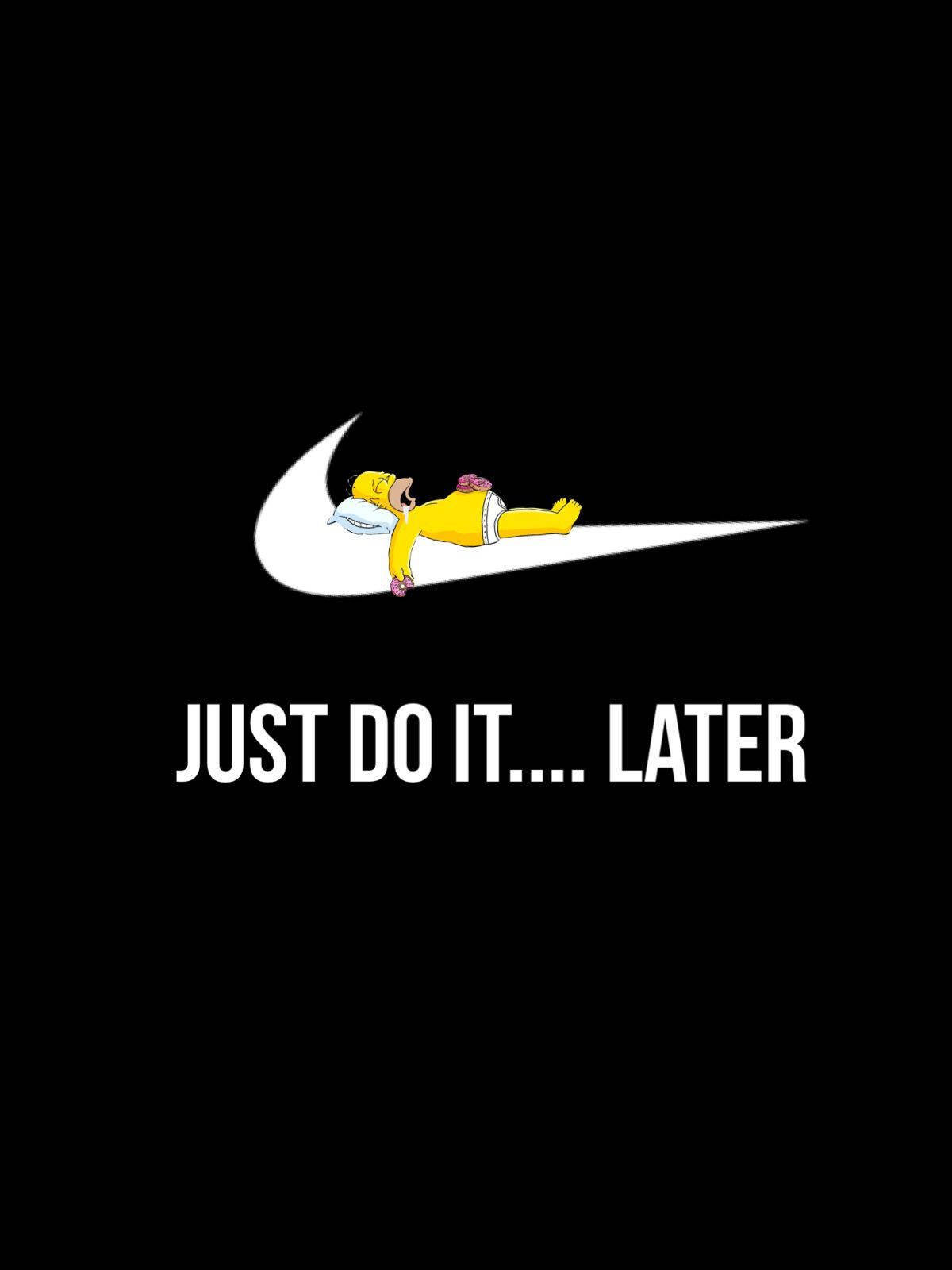 Homer Simpson Funny Nike Parody Background