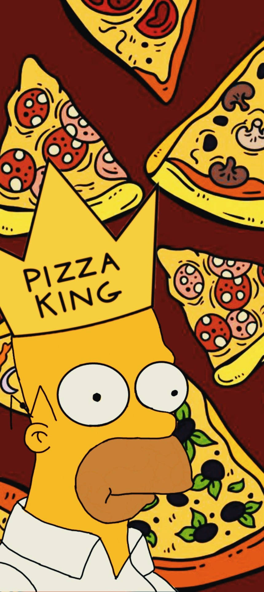 Homer Simpson Pizza King Background