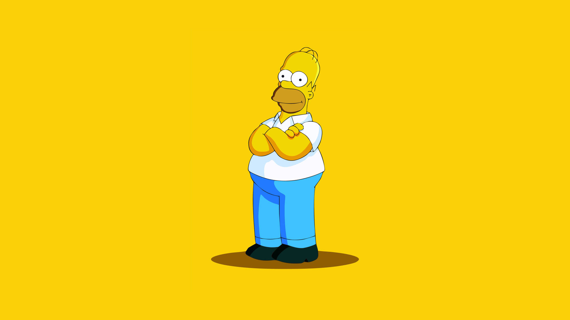 Homer Simpson's Trademark Silly Facial Expression Background