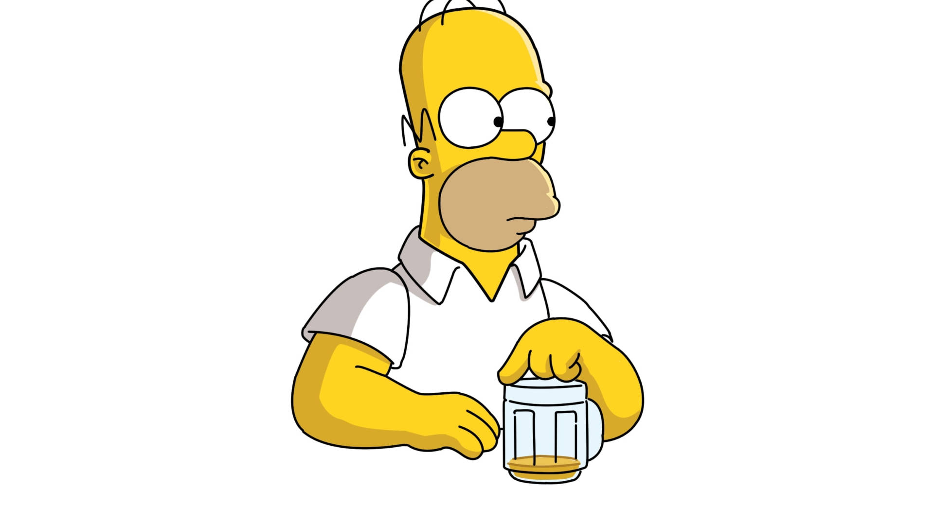 Homer Simpson With Beer Background