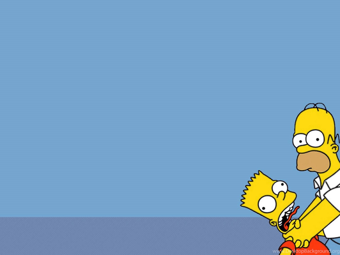 Homer Strangles Bart Funny Cartoon Background