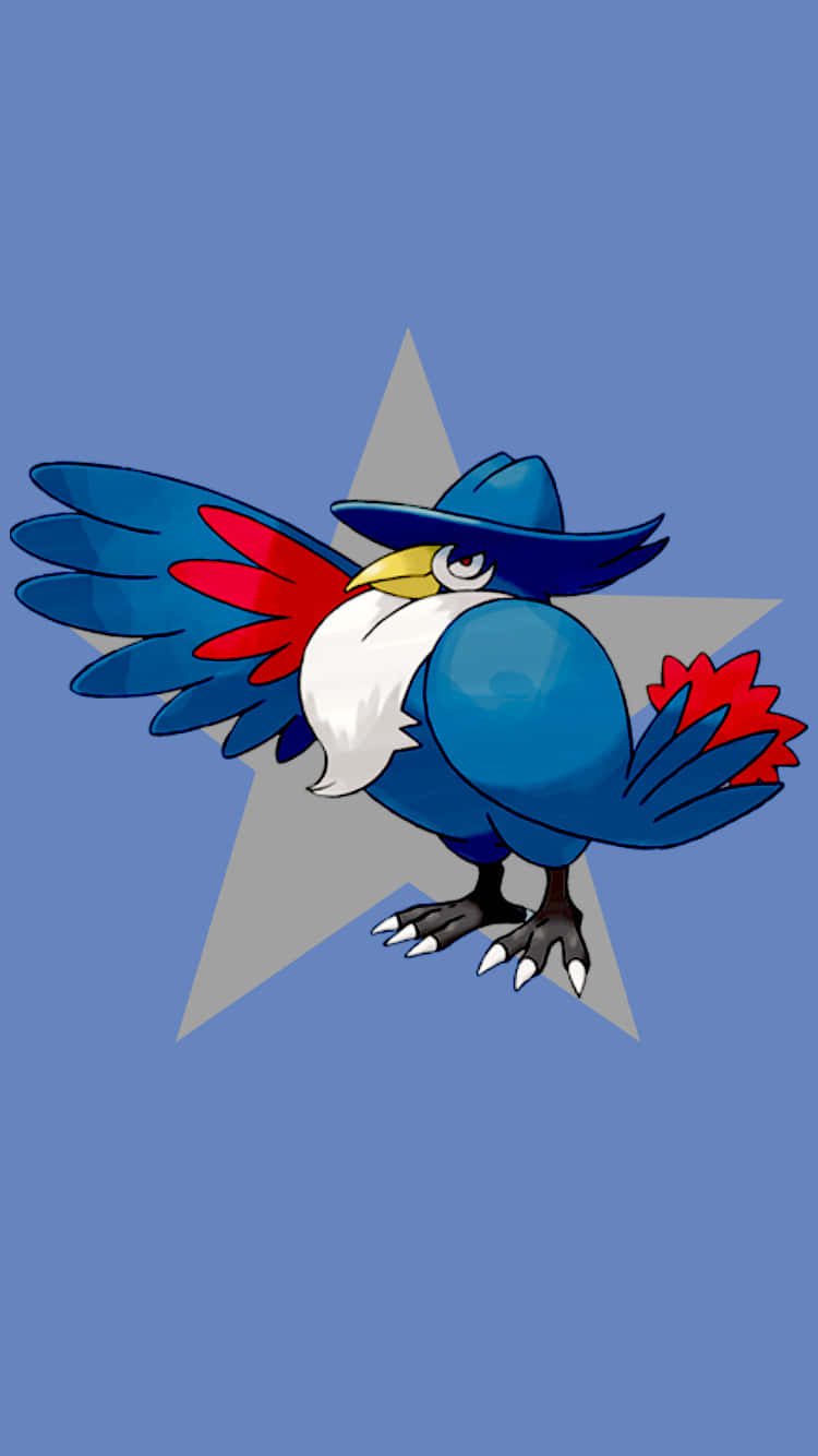Honchkrow And Gray Star Background