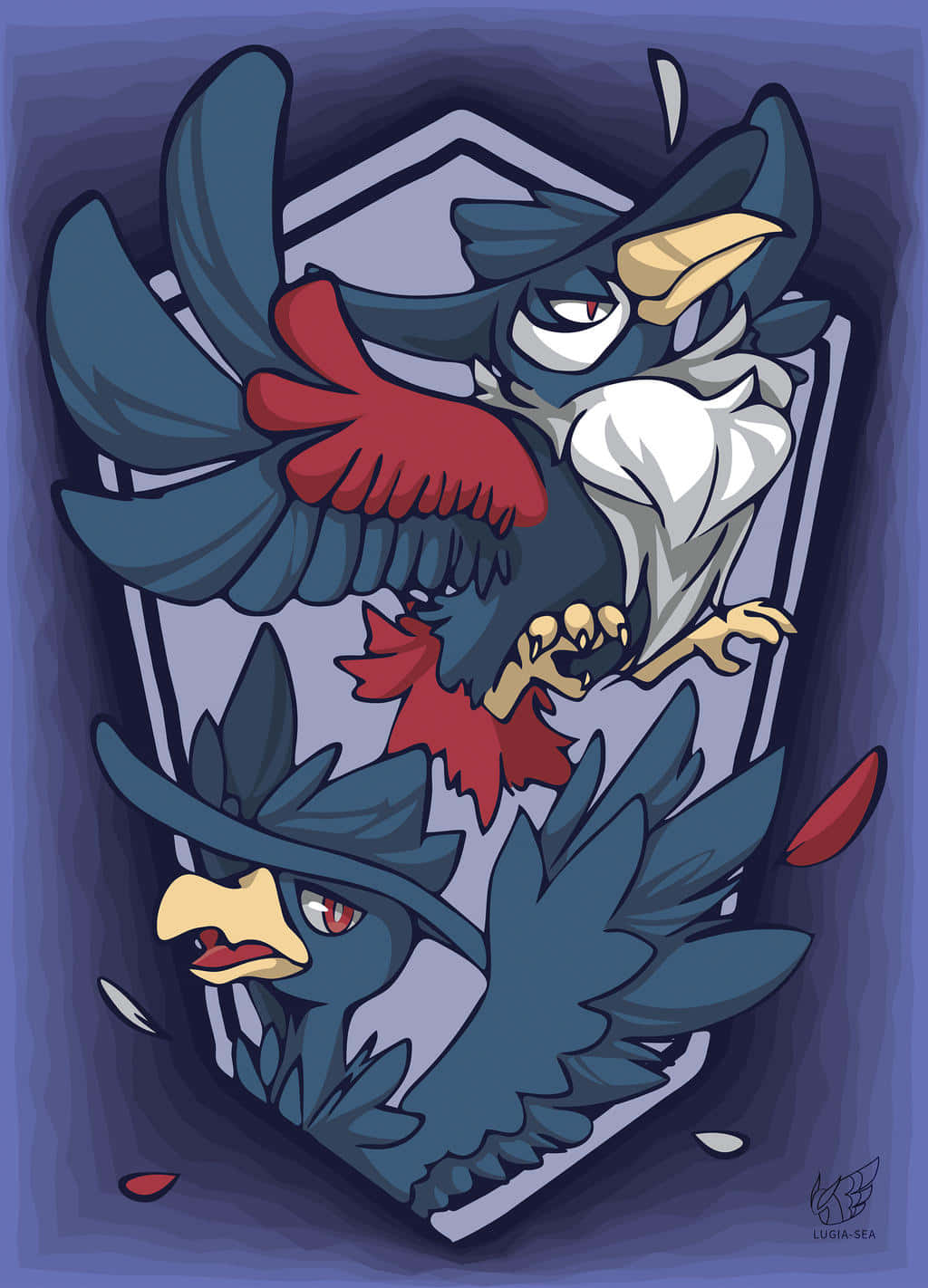 Honchkrow And Murkrow Fanart Background