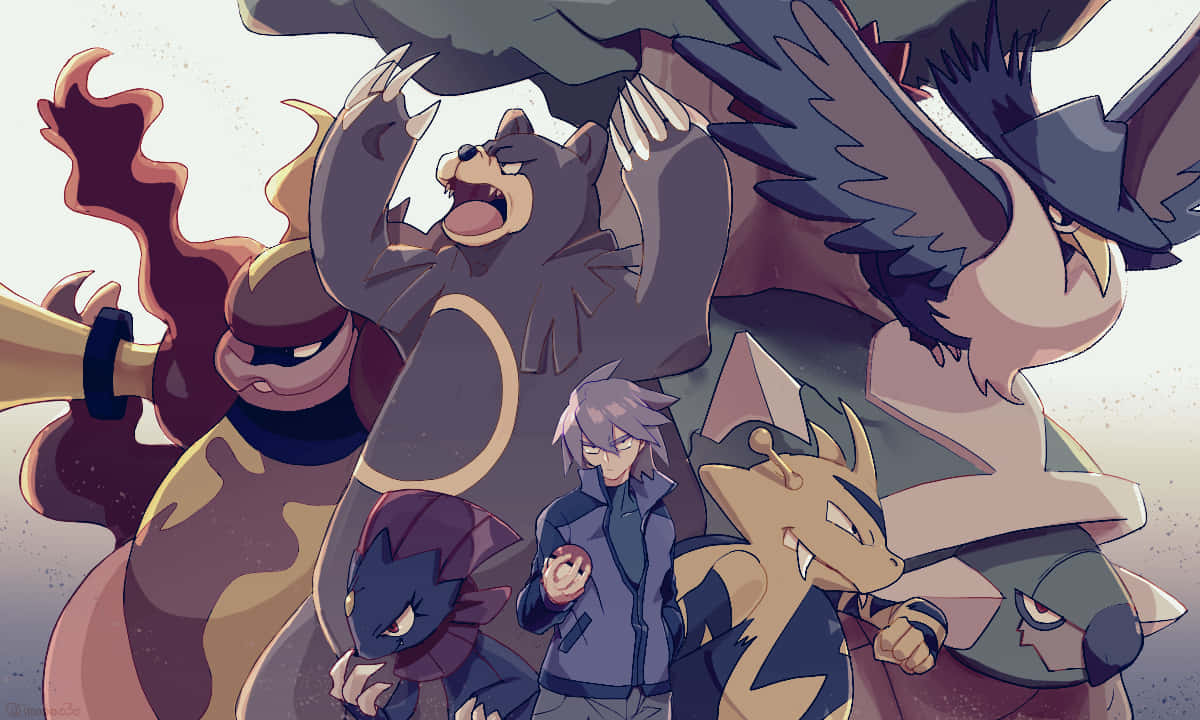 Honchkrow And Other Pokemon Background