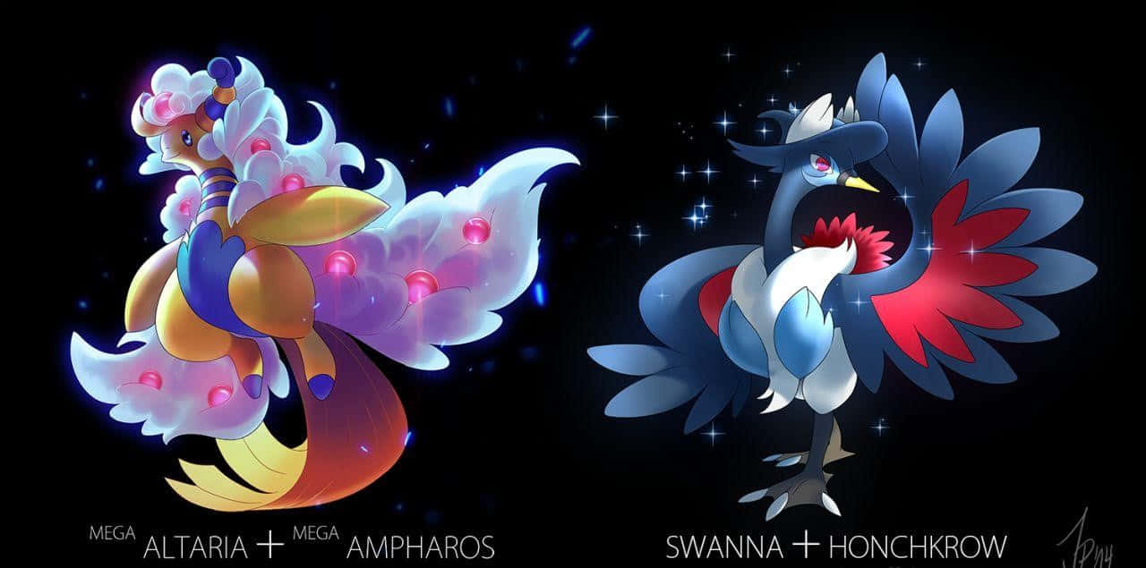 Honchkrow And Swanna Hybrid Background