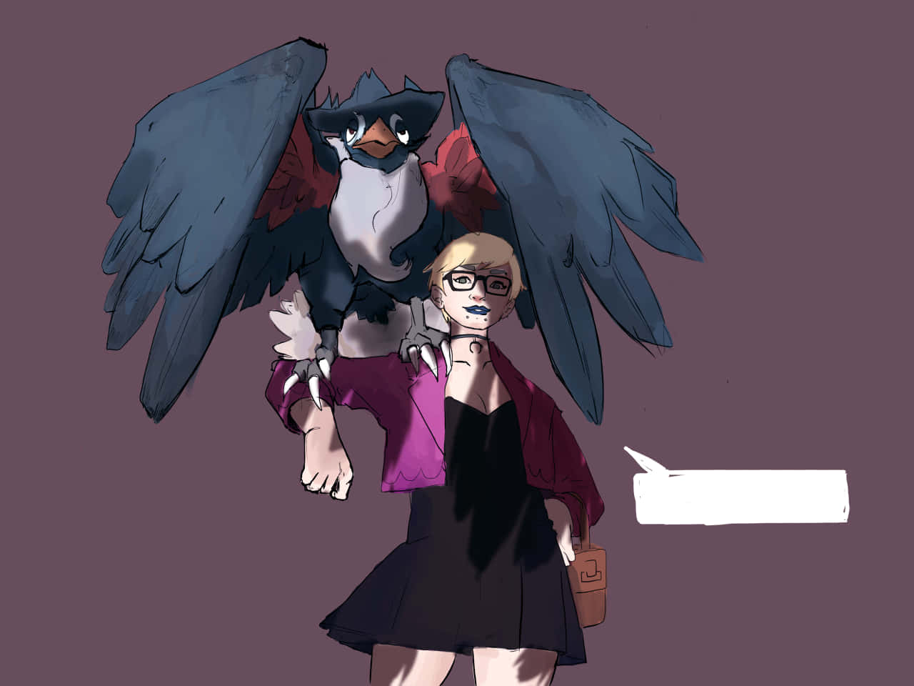 Honchkrow On Pokemon Trainer’s Arm Background