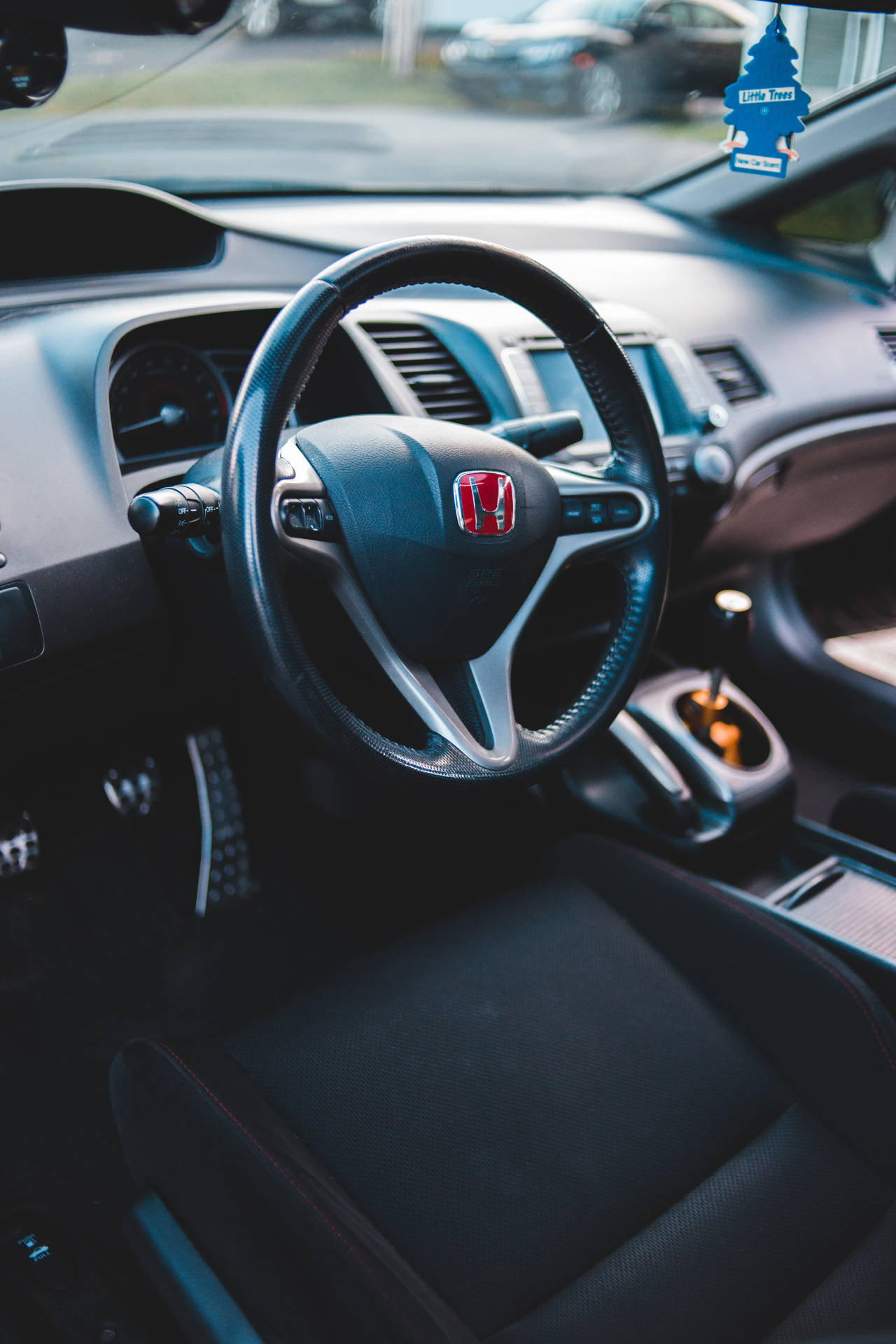 Honda Car Steering Wheel Background