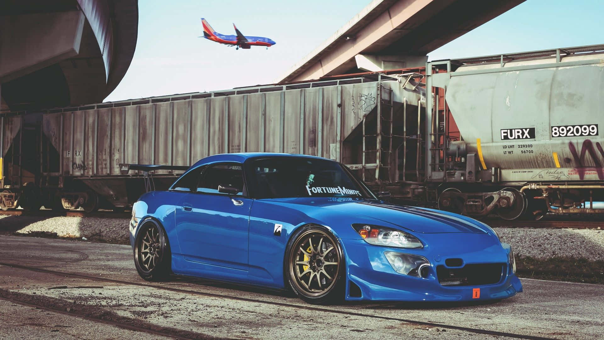Honda S2000 Montecarlo Blue Pearl Background