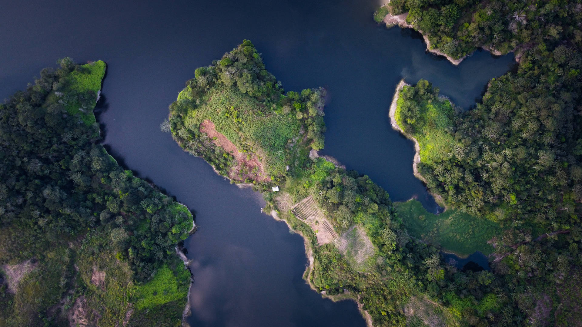 Honduras Island Aerial View Background