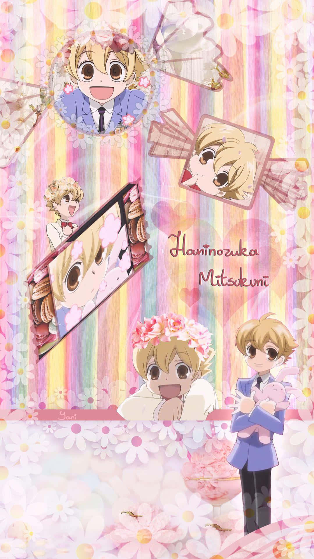 Honey Senpai Anime Collage Background