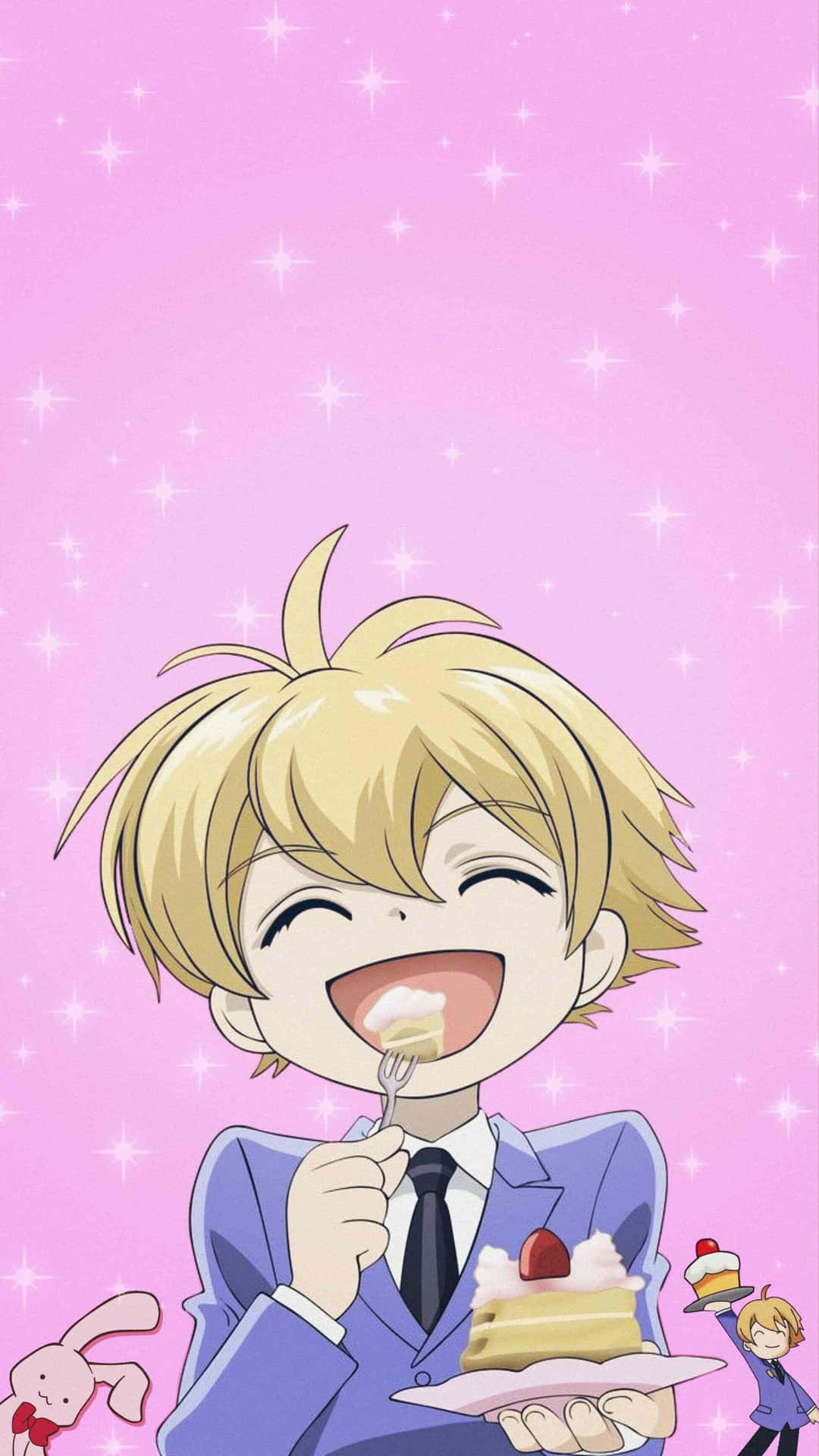 Honey Senpai Eating Cake Anime Background