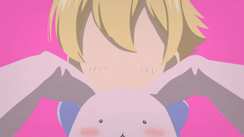 Honey Senpai With Bunny Stuffed Animal Background