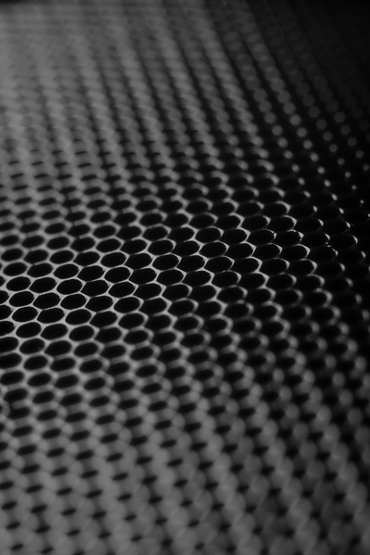 Honeycomb Black Metal Background