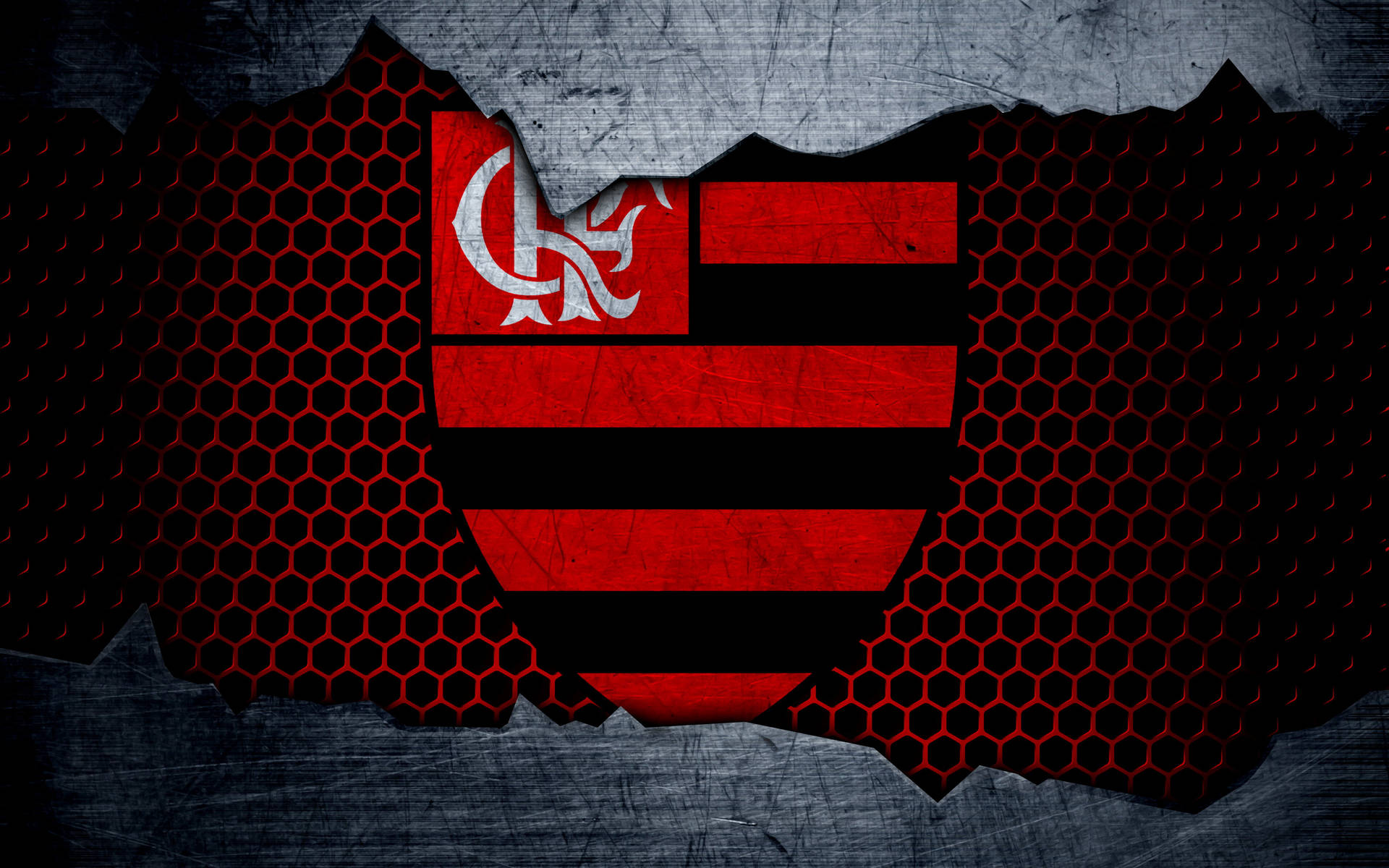 Honeycomb Flamengo Fc Logo Background