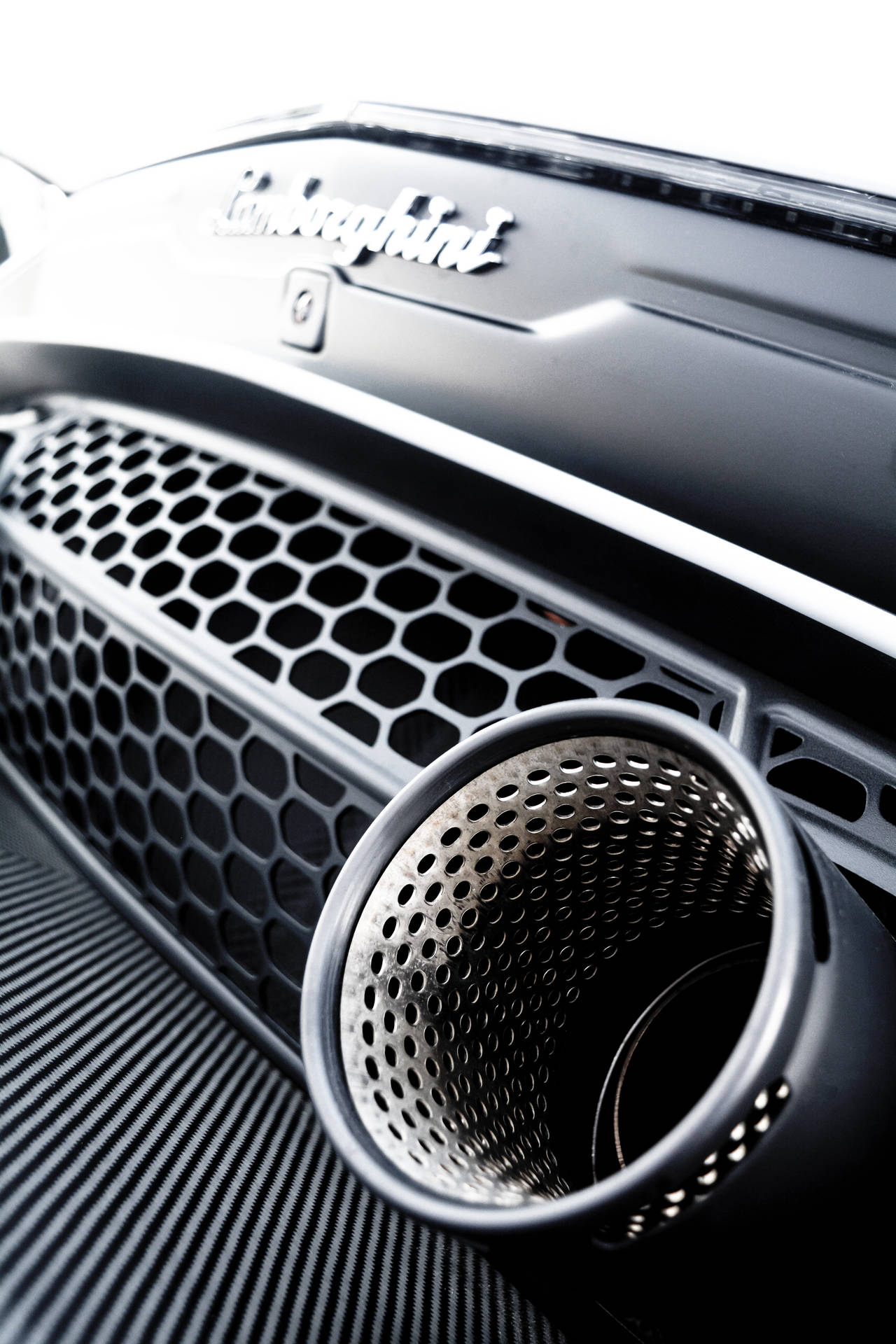 Honeycomb Lamborghini Exhaust Background