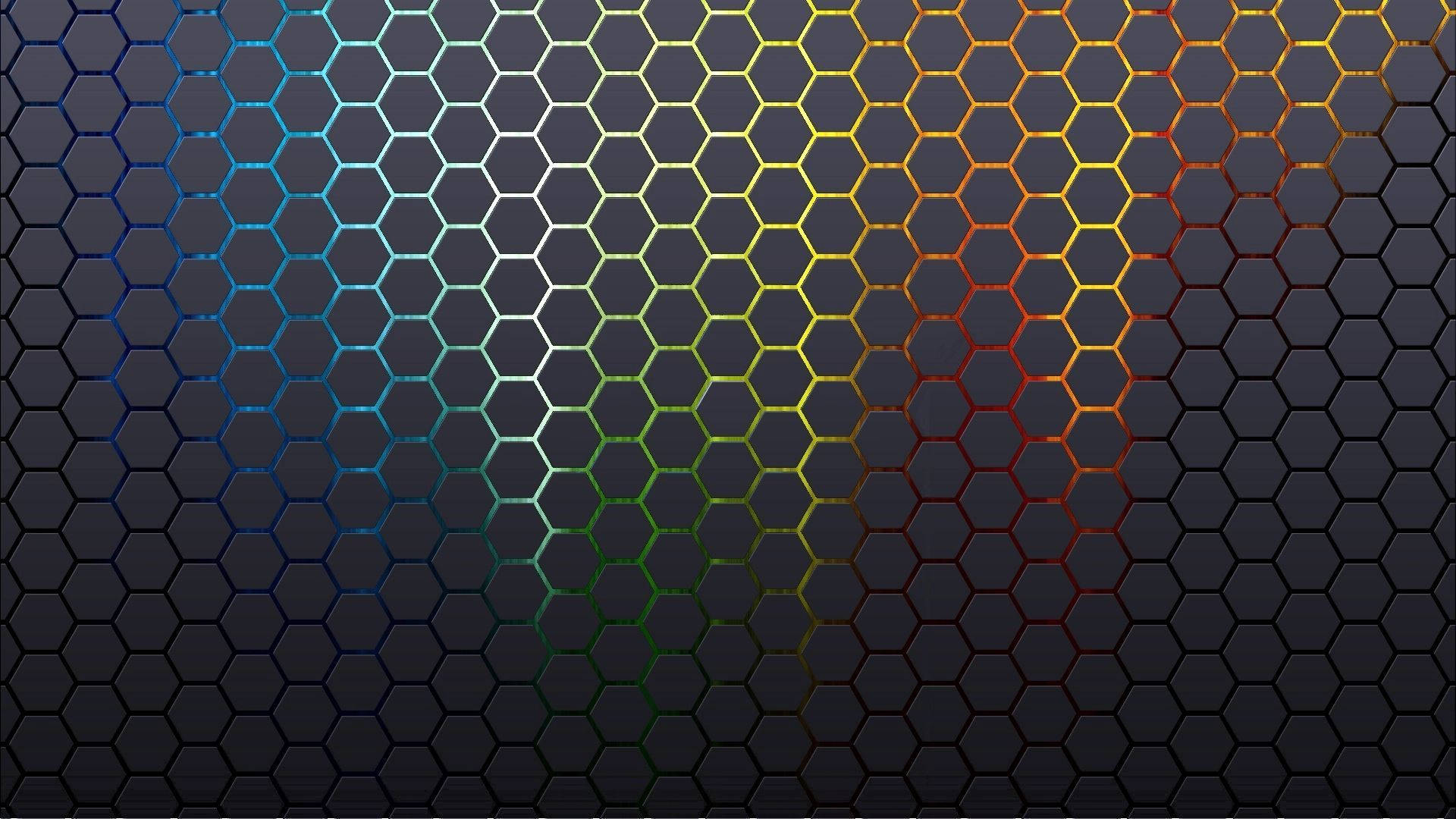Honeycomb Neon Hexagon Background