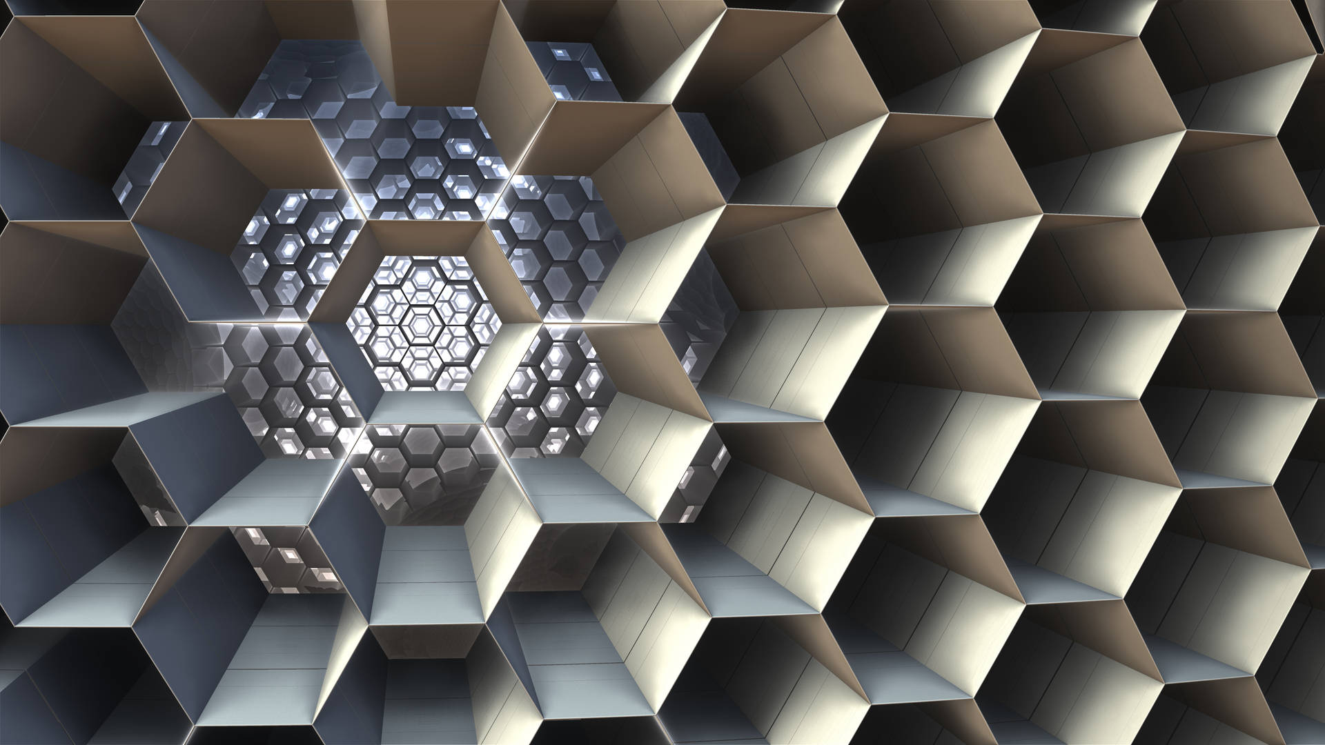 Honeycomb White Hexagons Background