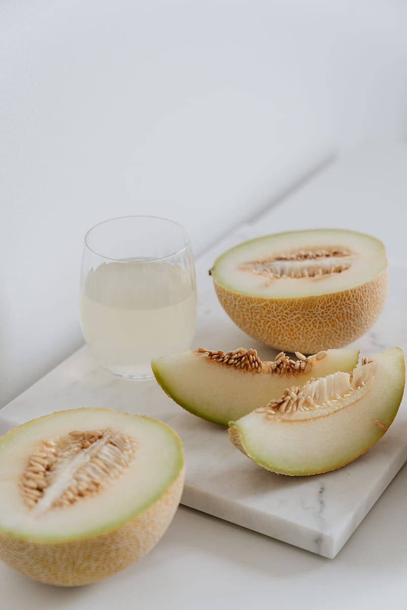 Honeydew Melon Glass Background