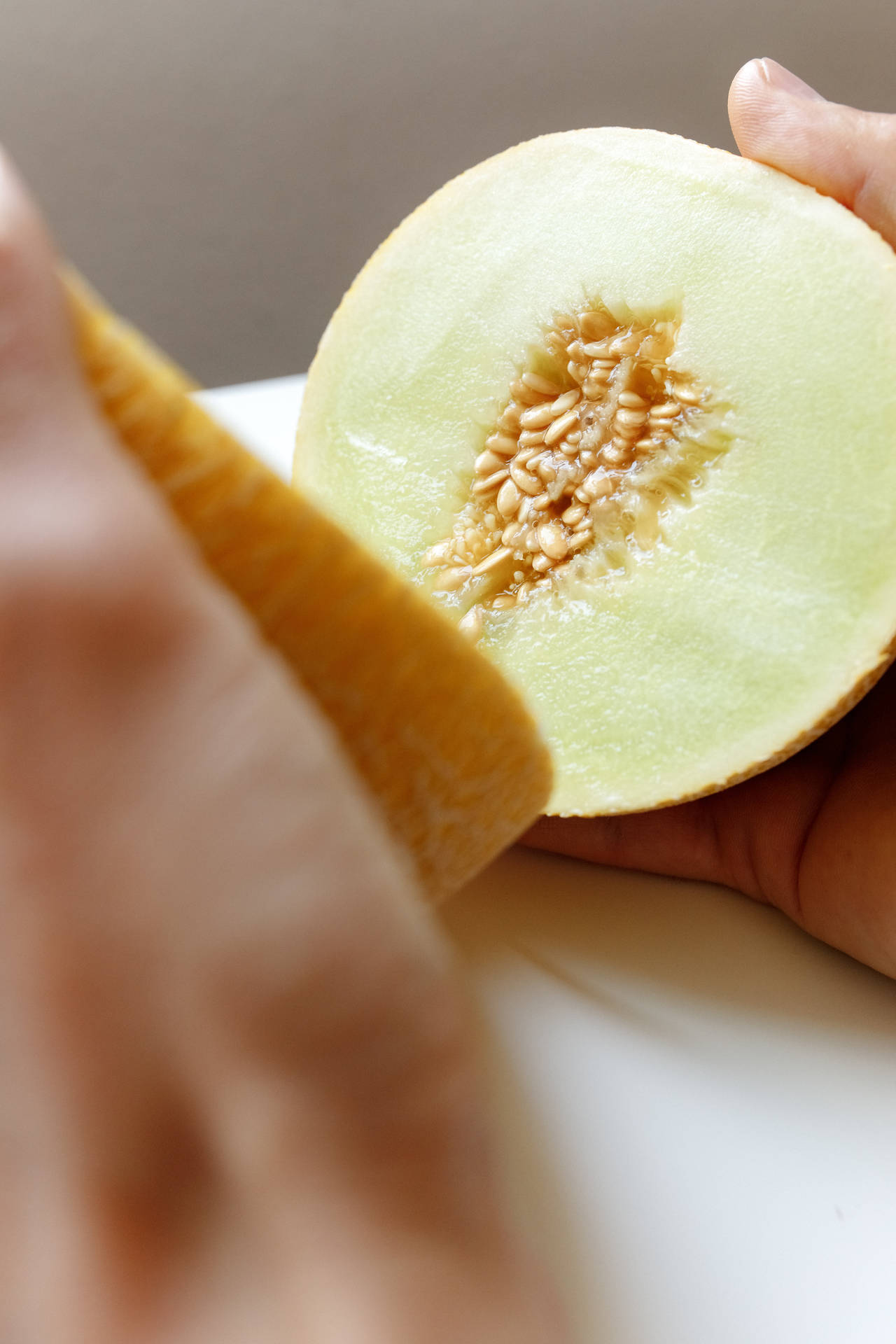 Honeydew Melon Sliced In Half