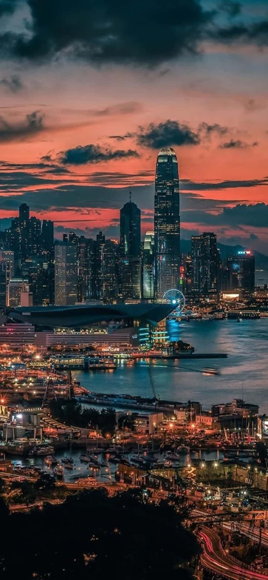 Hong Kong City Iphone Display Background