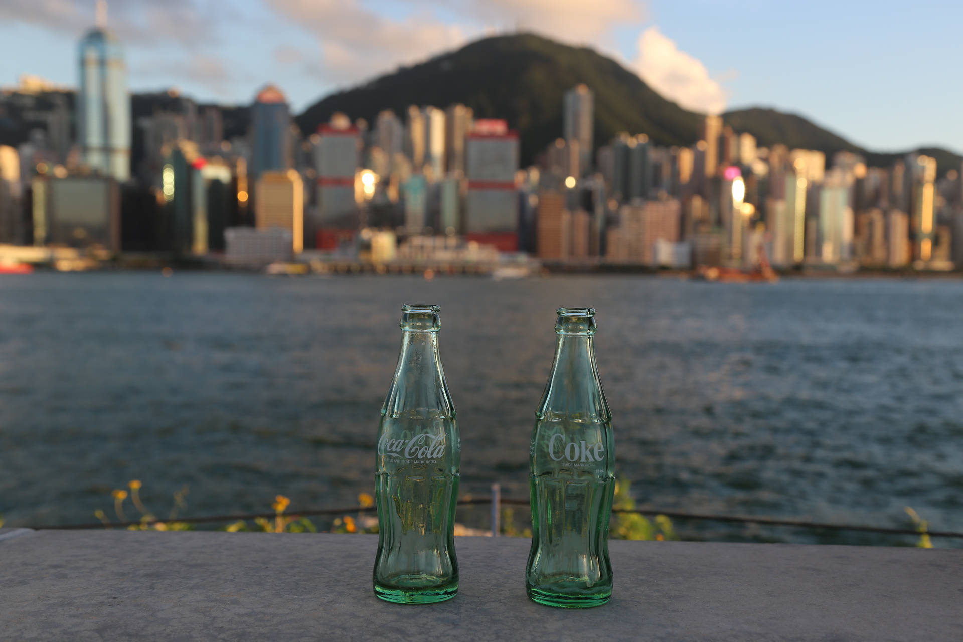 Hong Kong Cola Bottles Kowloon Bay Background
