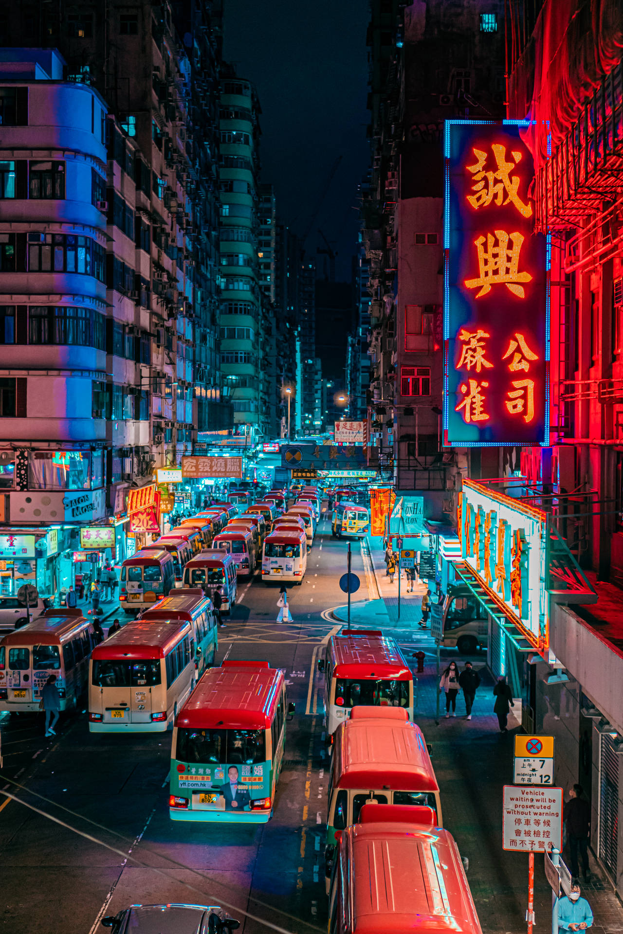 Hong Kong Red Buses Background