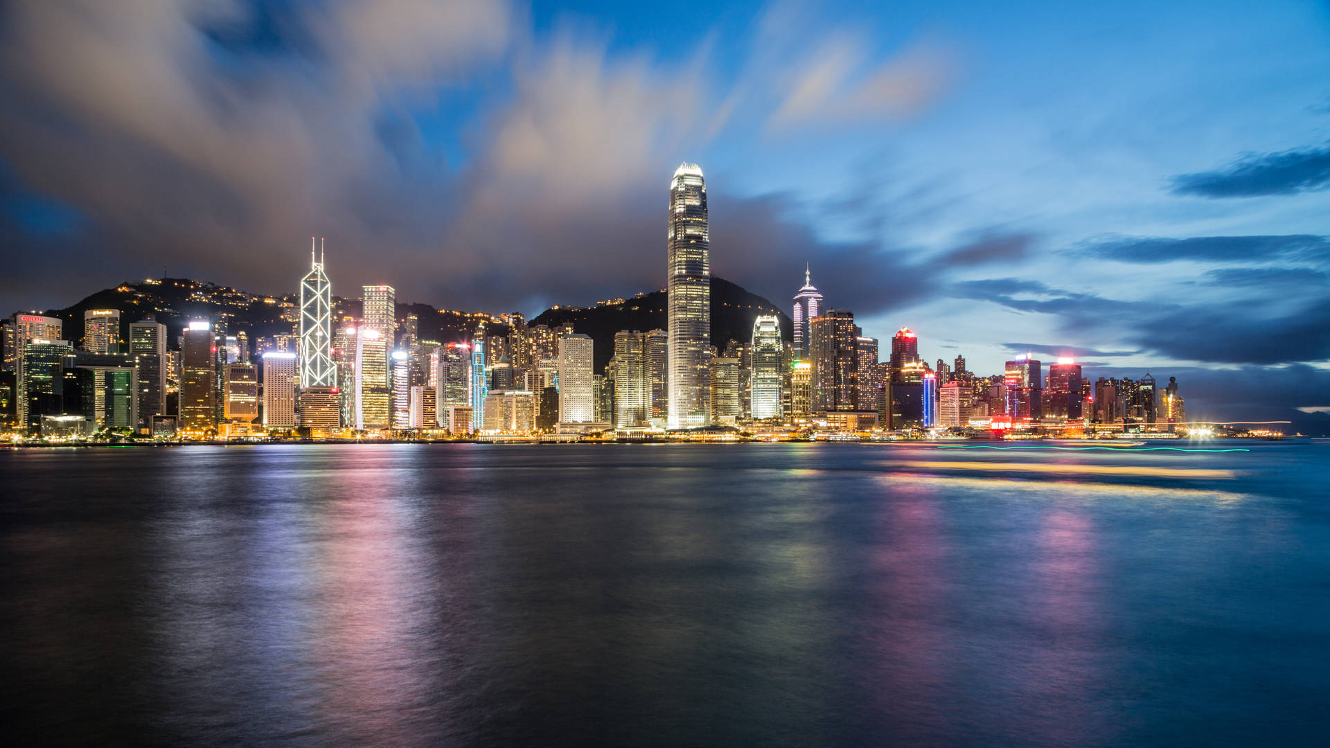 Hong Kong Victoria Harbour Background