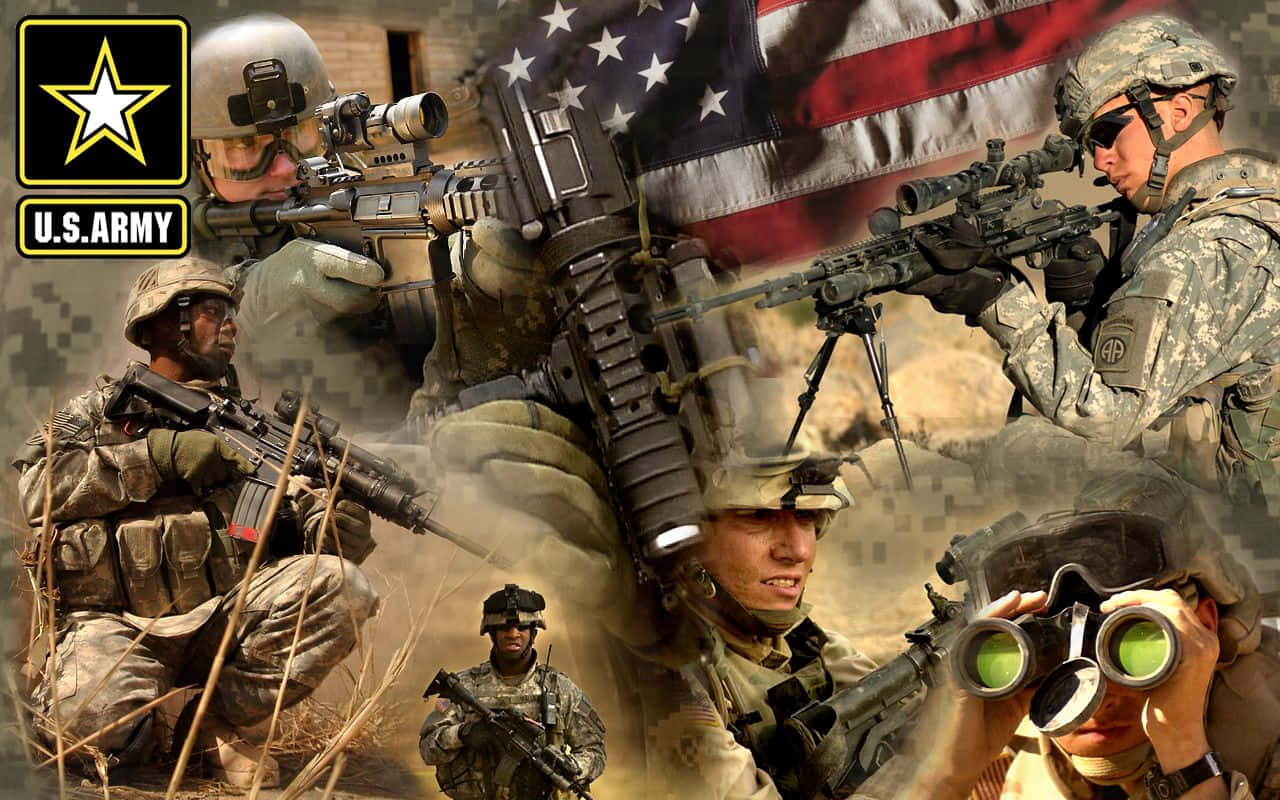 Honor And Courage Of Us Military Background