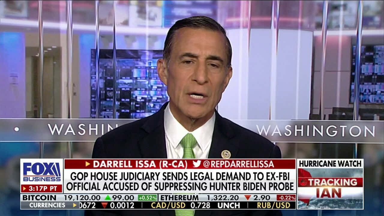 Honorable Darrell Issa Delivering A Passionate Speech Background