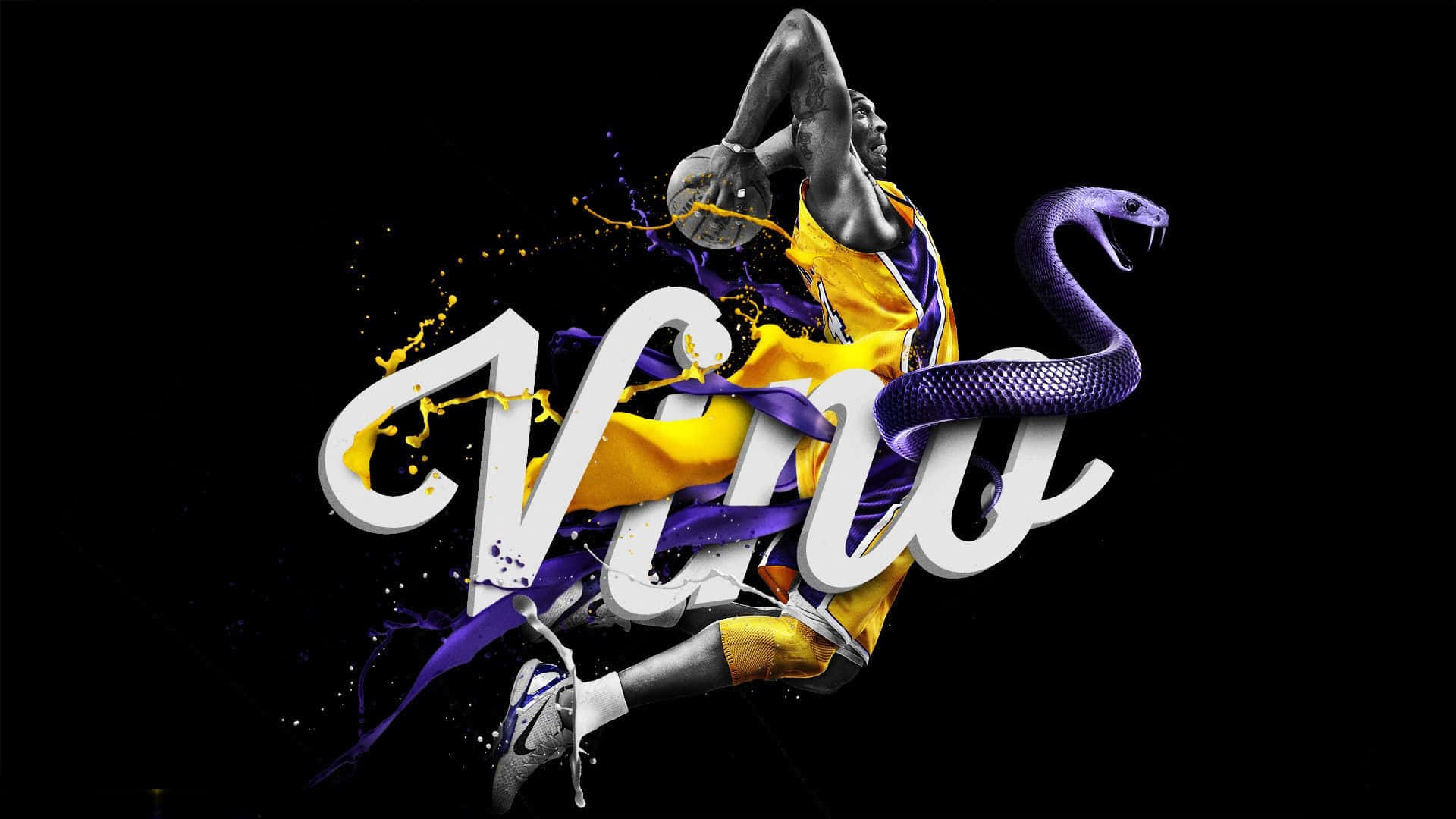 Honoring Kobe And The “black Mamba” Background