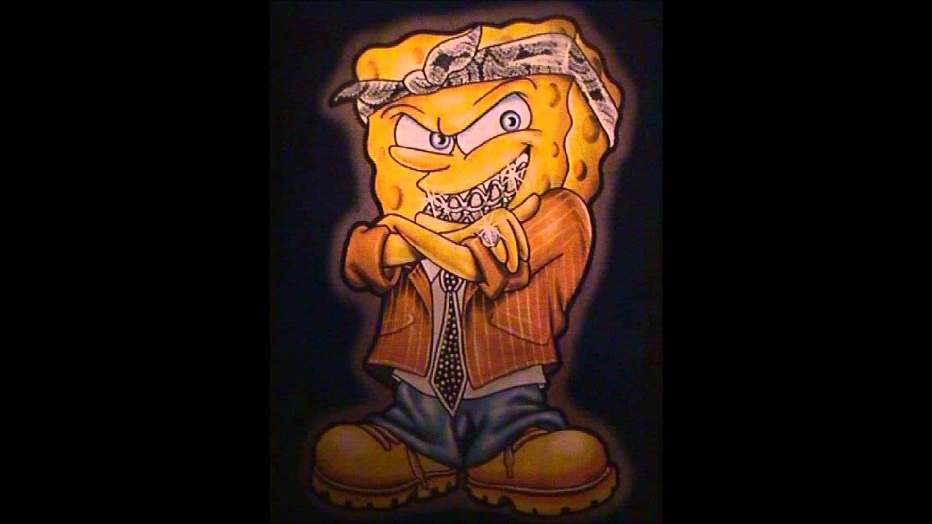 Hood Cartoon Gangster Spongebob Background