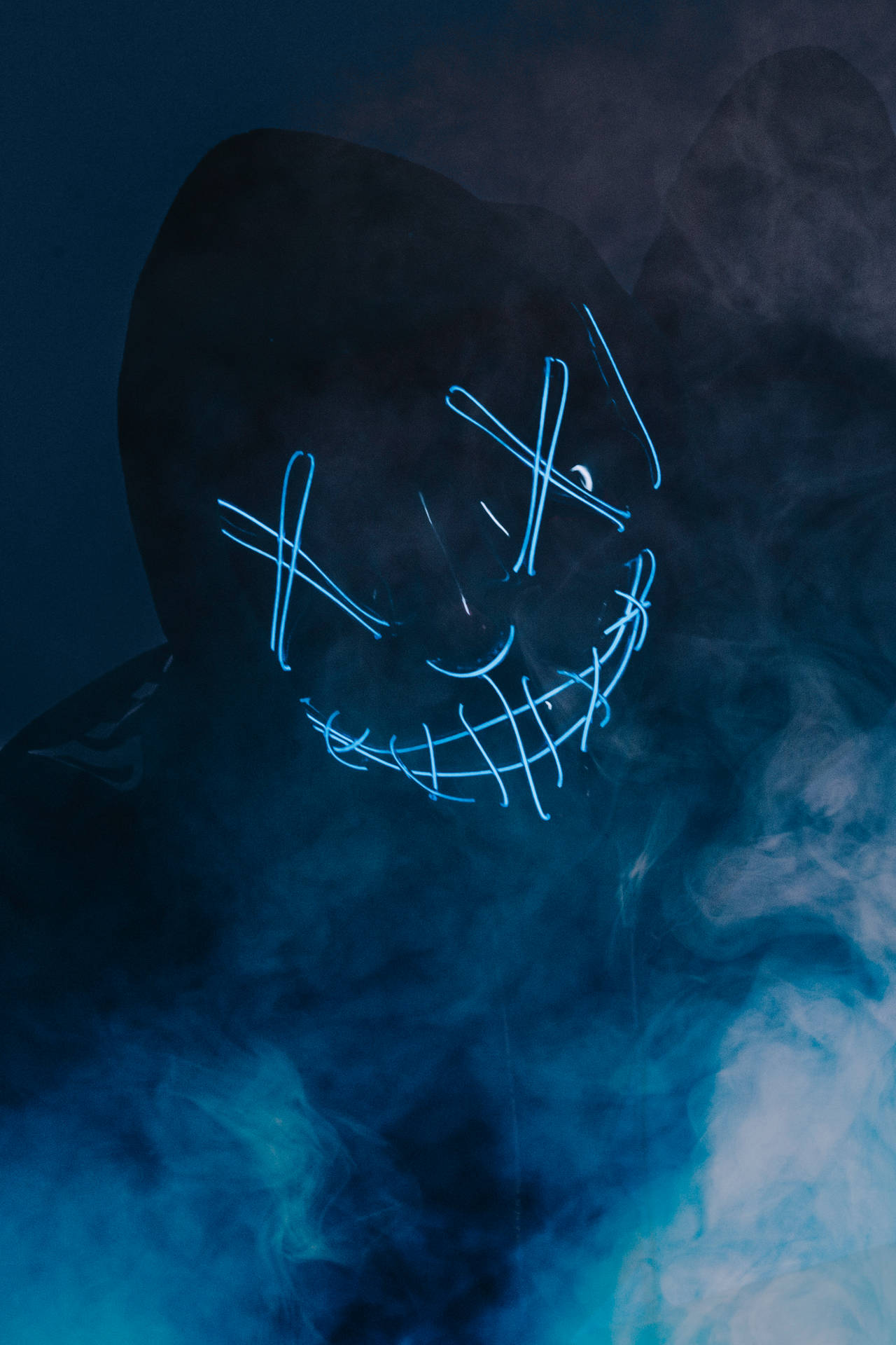 Hooded Mask Person Smoke Hd Background