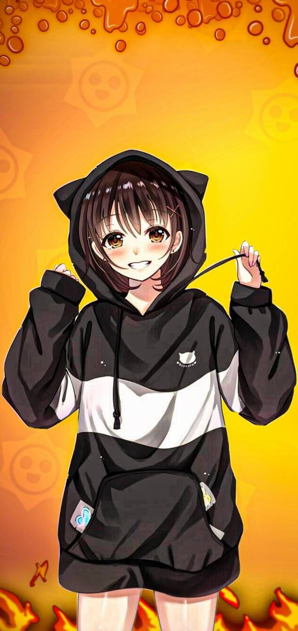 Hoodie And An Anime Girl Phone Background