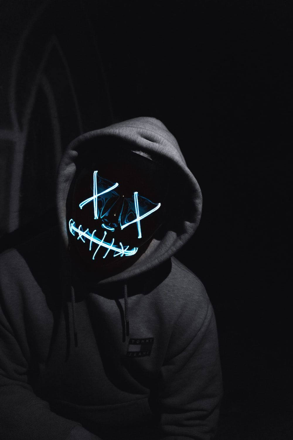 Hoodie Guy With Electronic Mask