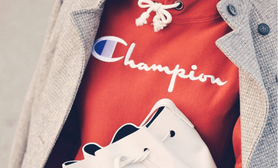 Hoodie With Champion Logo Background