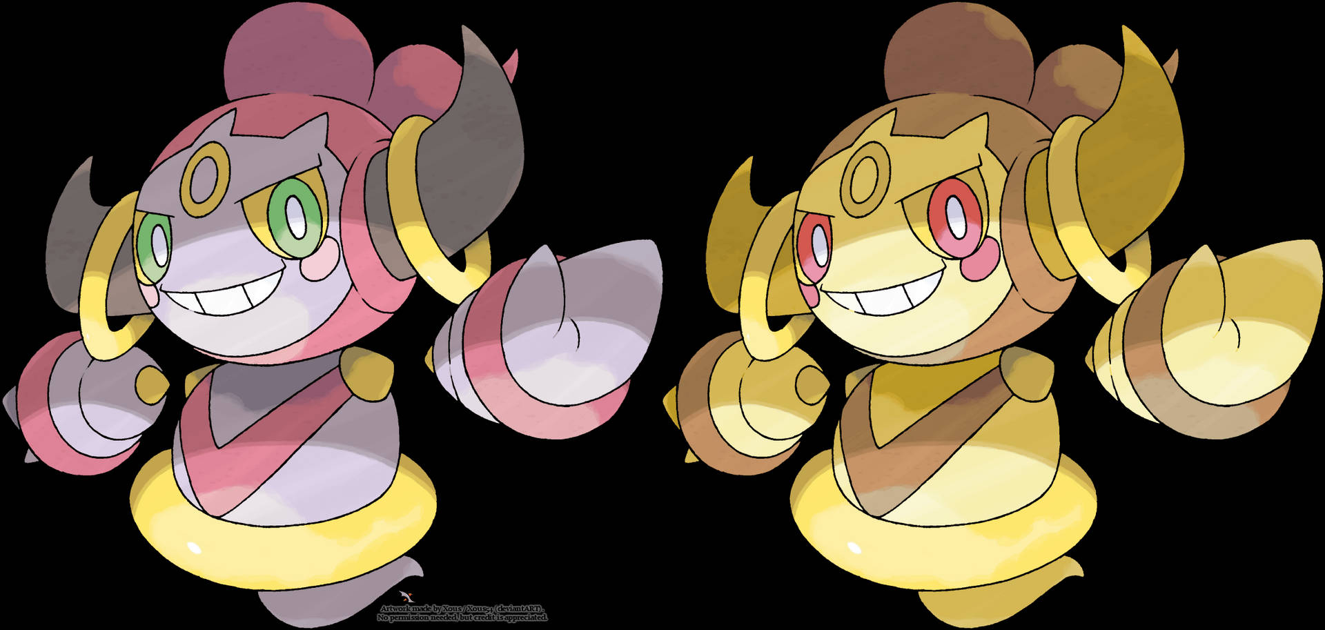 Hoopa And Shiny Hoopa Background