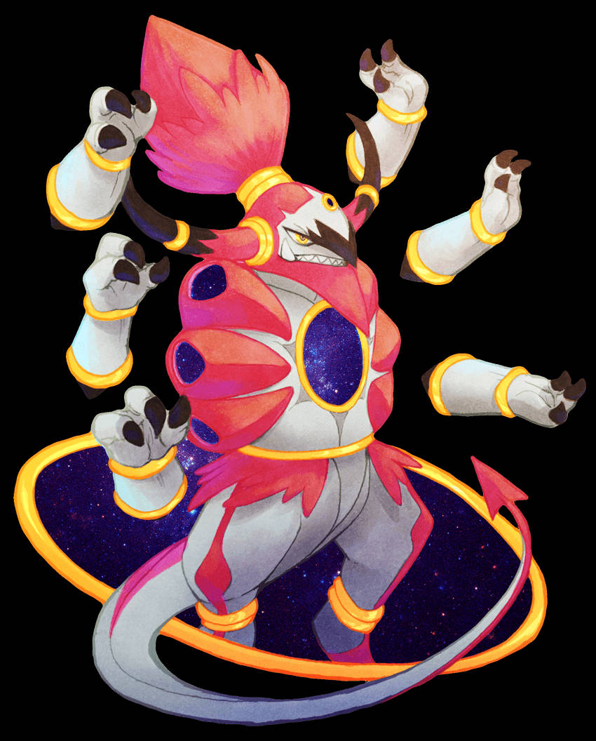 Hoopa Rising From Hoop Background