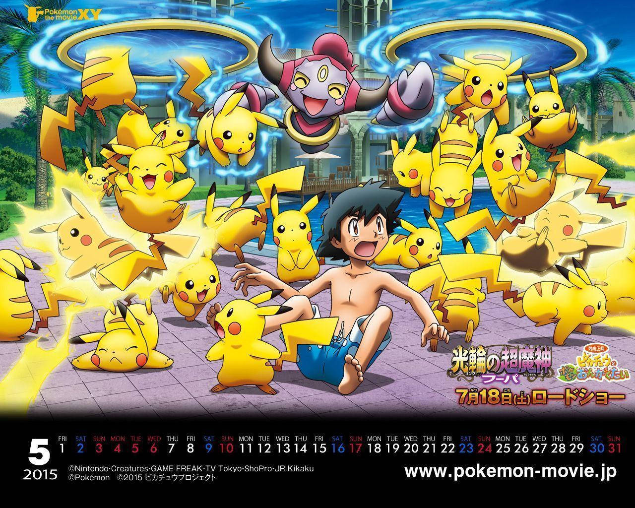 Hoopa Summoning Pikachus Background