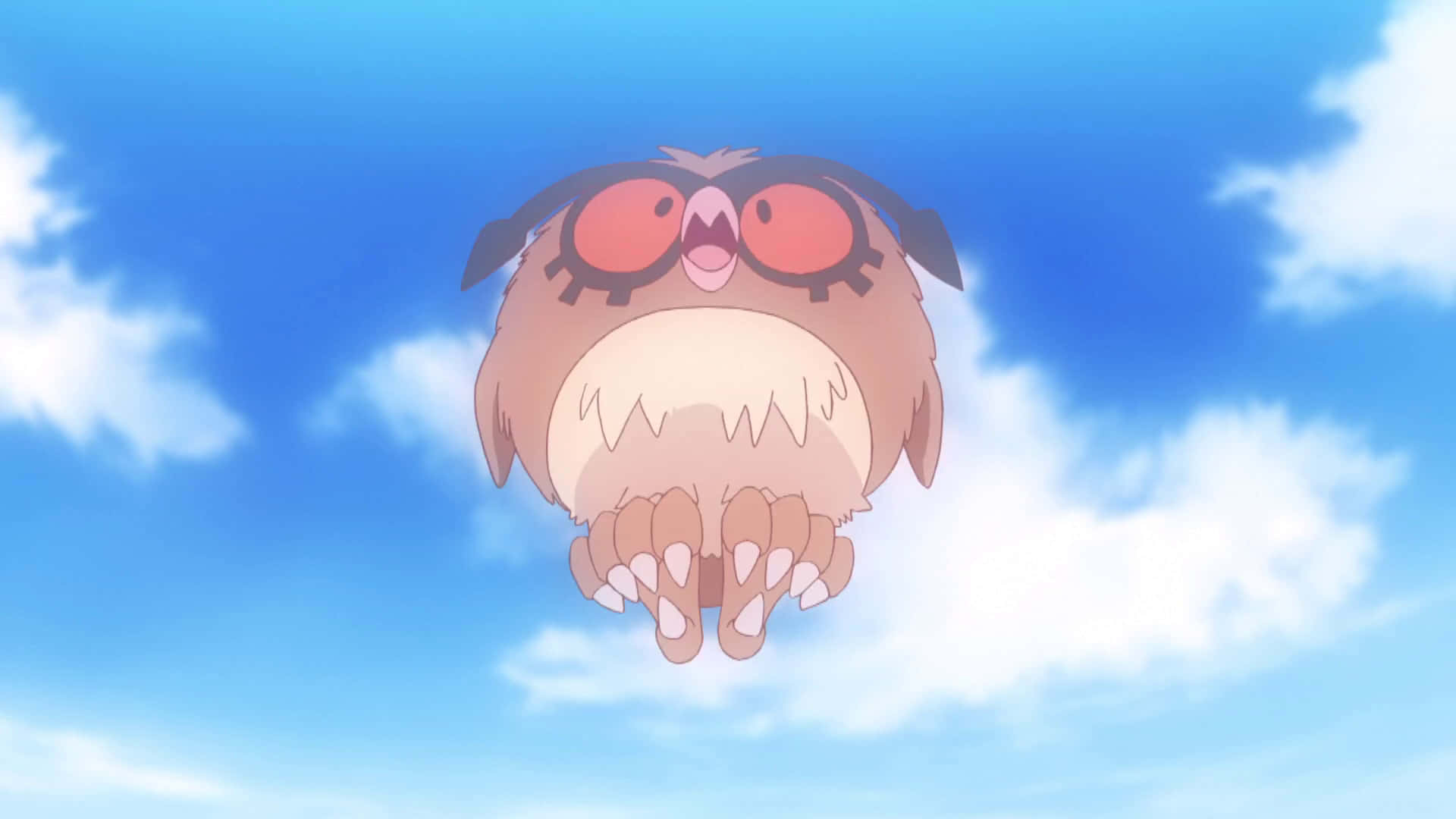 Hoothoot Floating In The Sky Background