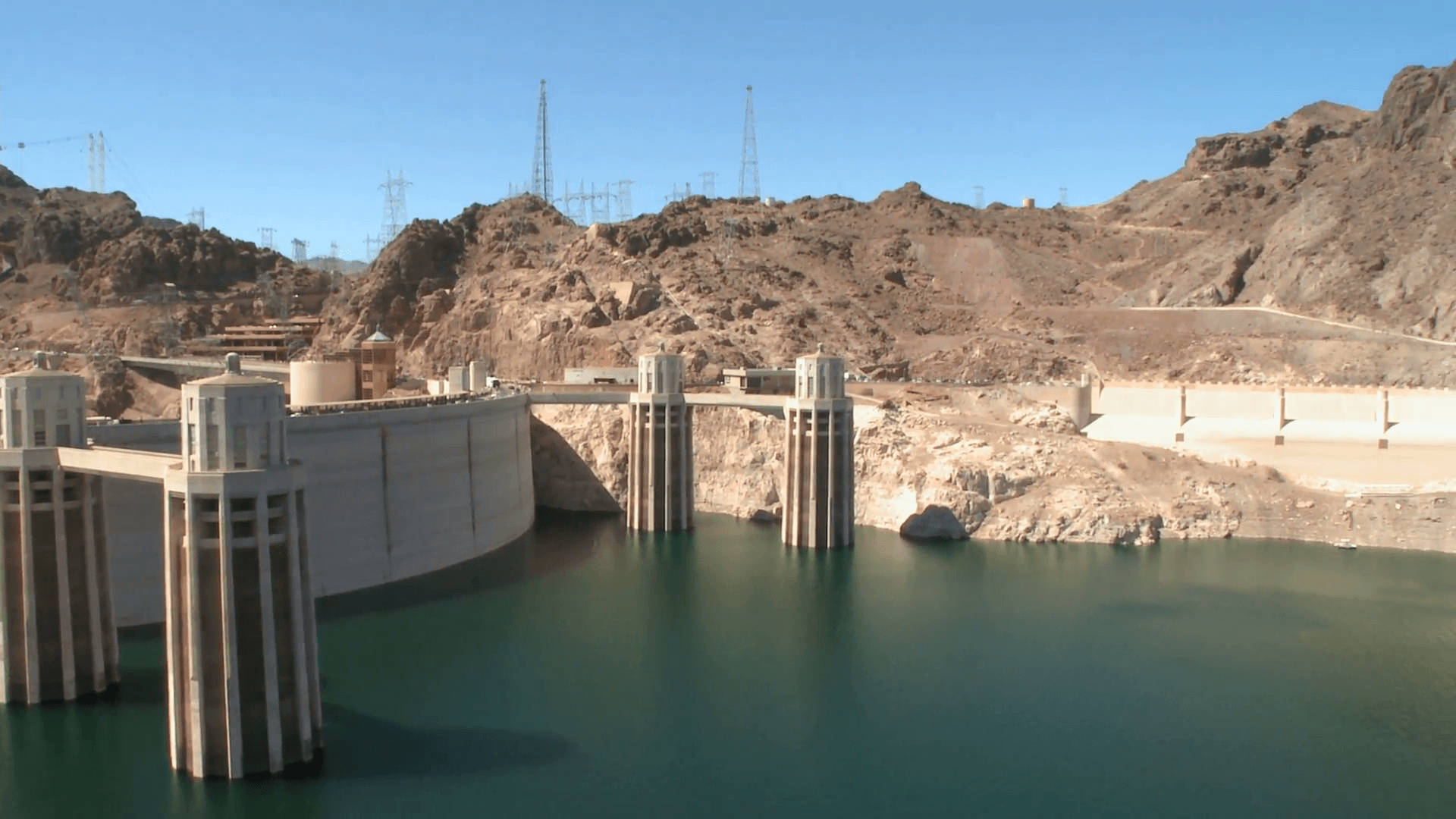 Hoover Dam With Calm Waters Background