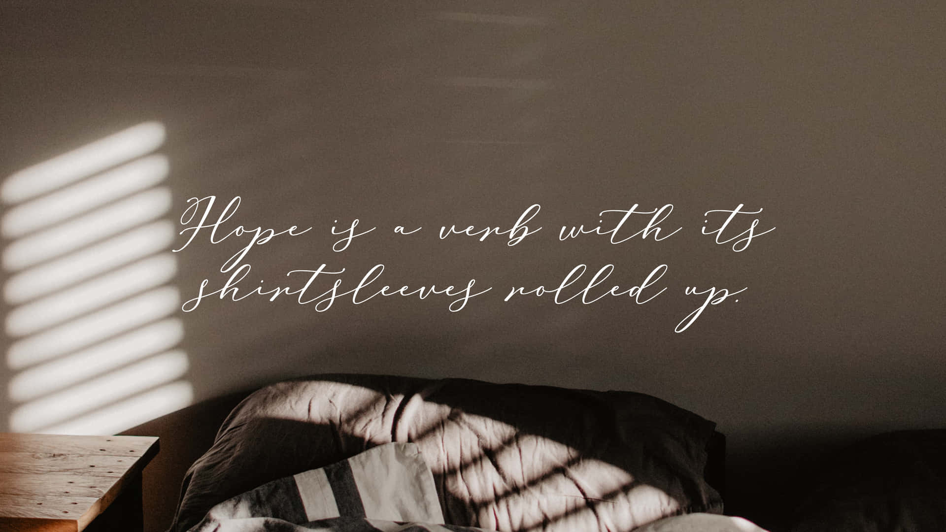 Hope Cursive Quote Background