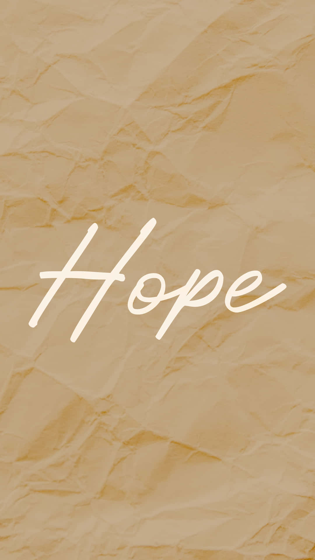 Hope In Crumpled Paper Background Background