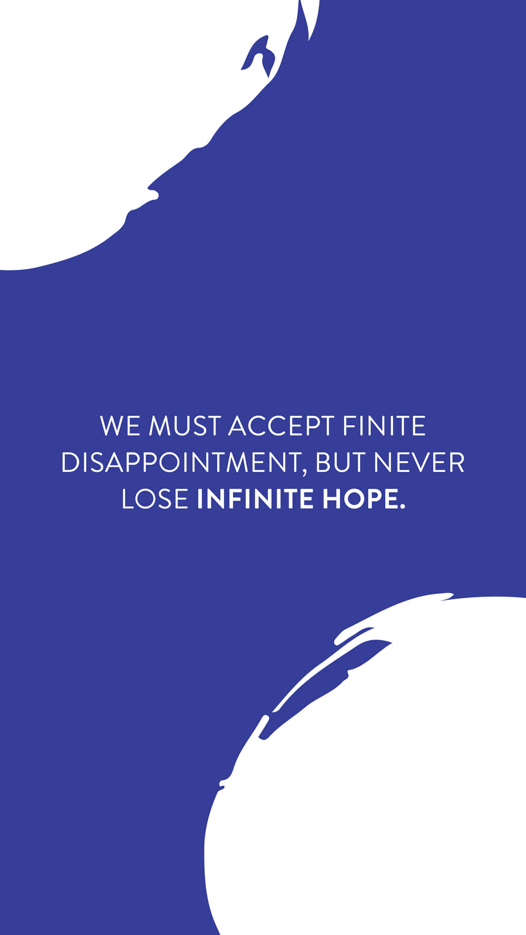 Hope Quote In Blue And White Background Background
