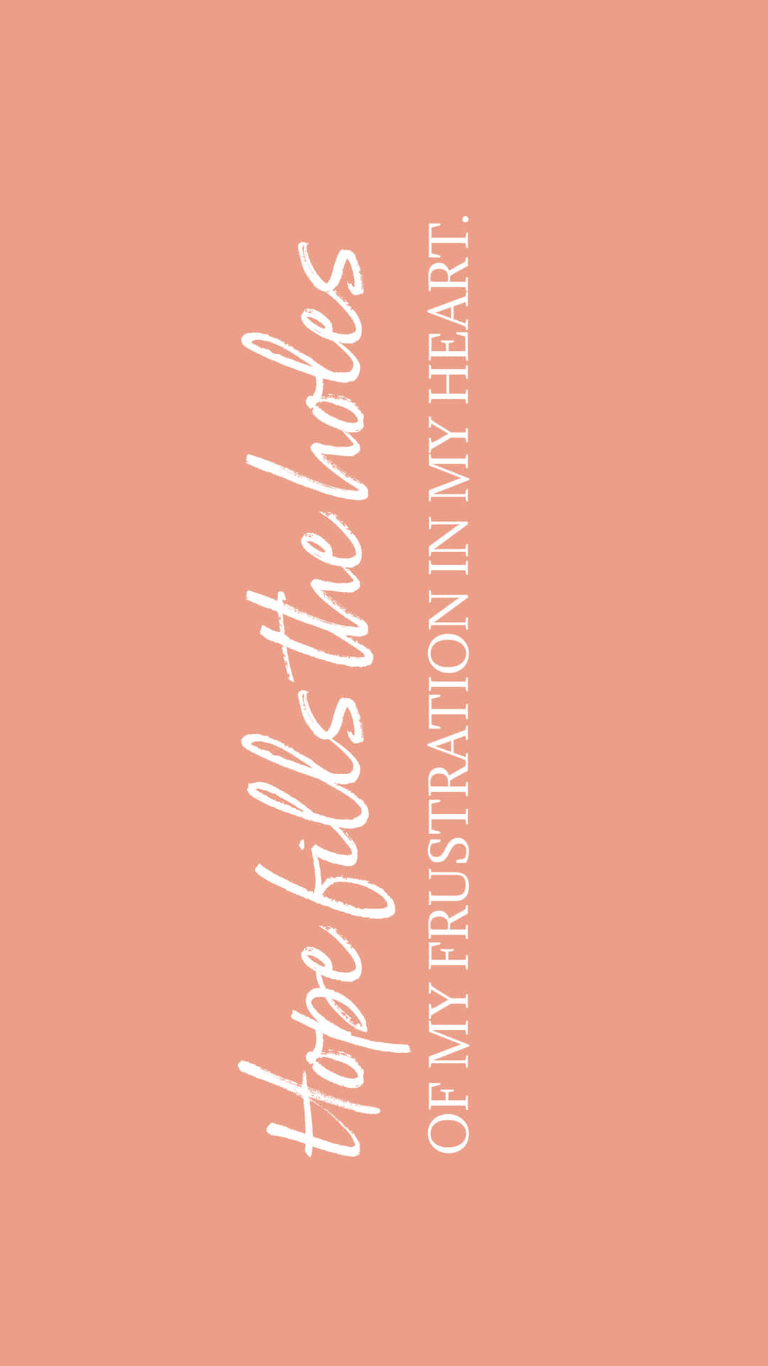 Hope Quote In Salmon Background