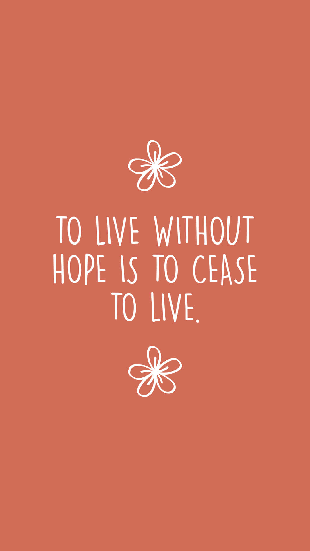 Hope Quote In Salmon Orange Background Background