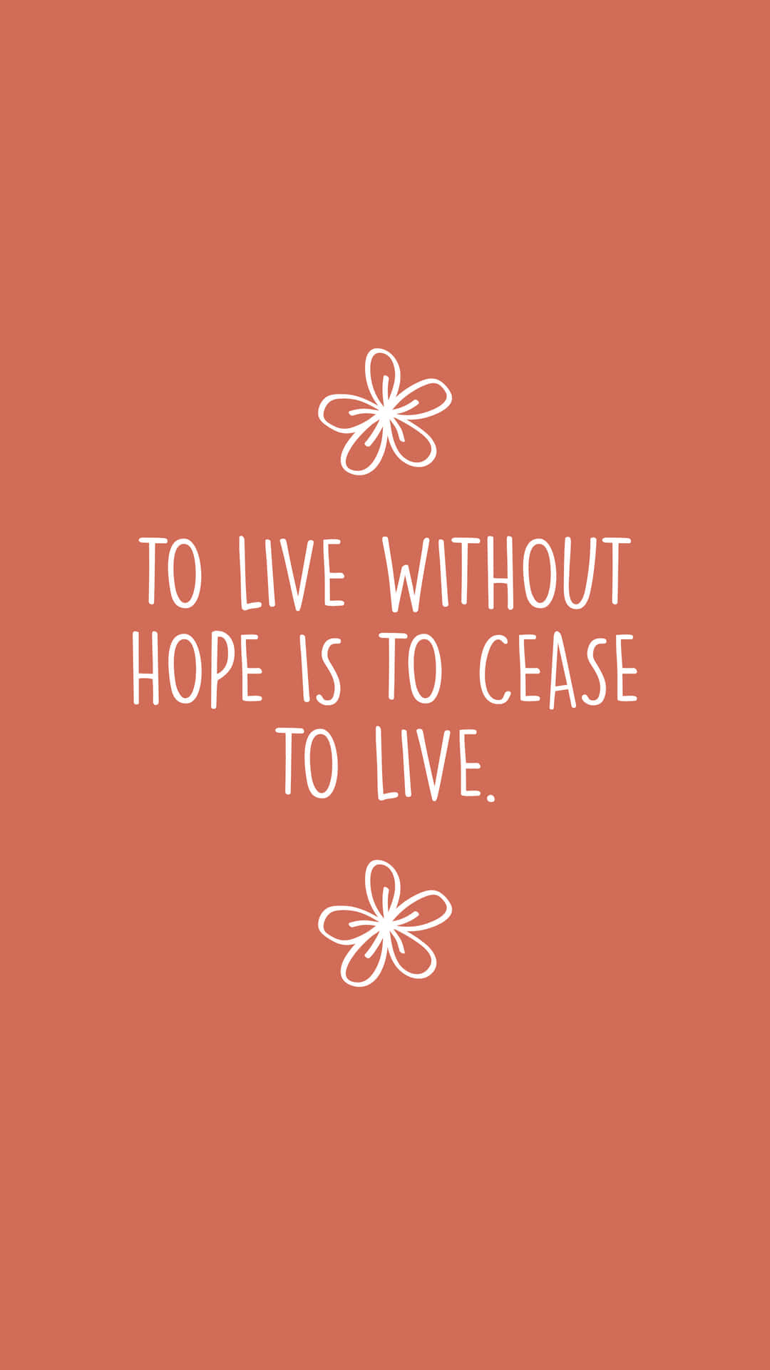 Hope Quote In Salmon Orange Background