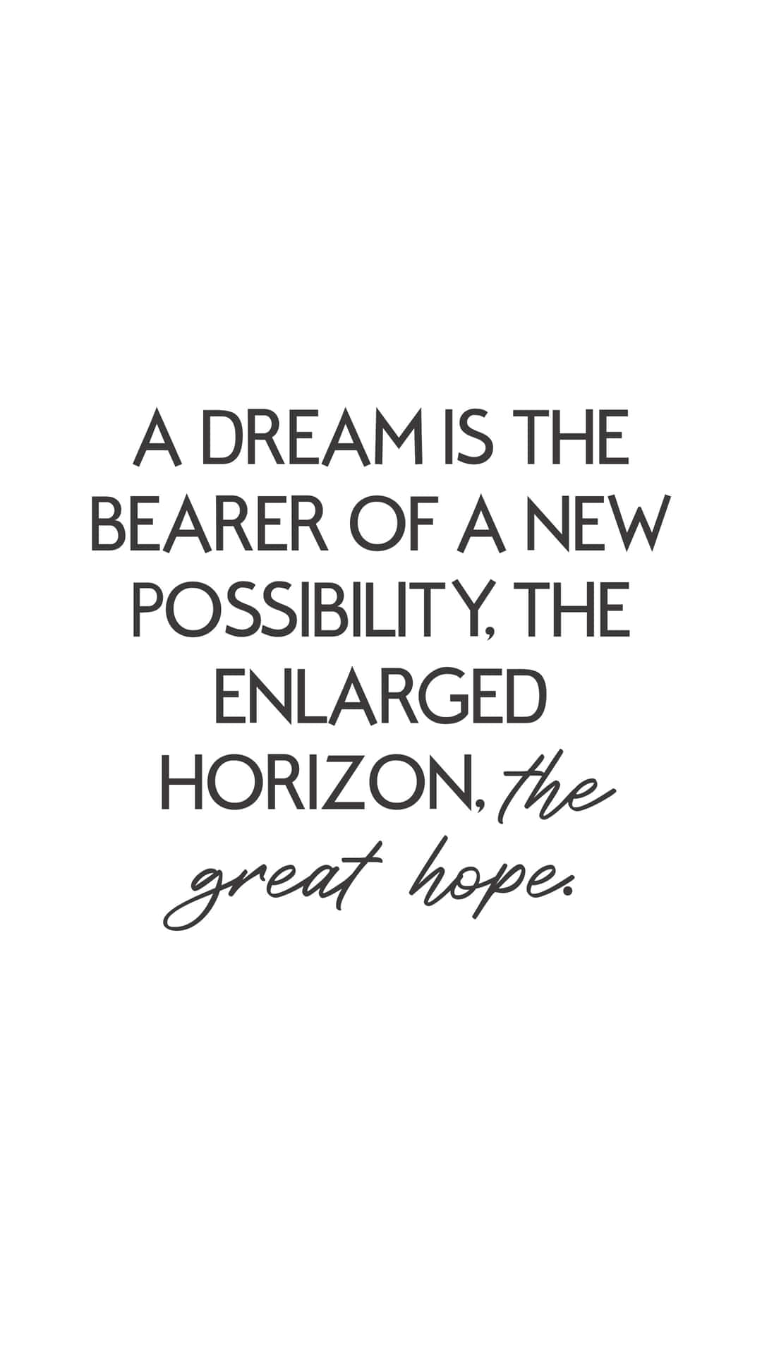 Hope Quote In White Background Background