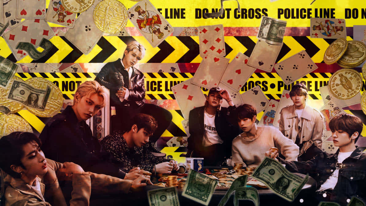 Hopeful Energy – Stray Kids' Ot8 Blazes With Youthful Ambition Background